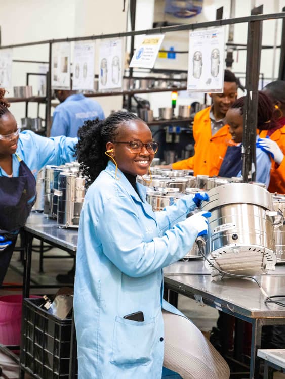 BURN factory workers