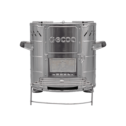 Ecoa Wood Front burn manufacturing cookstove