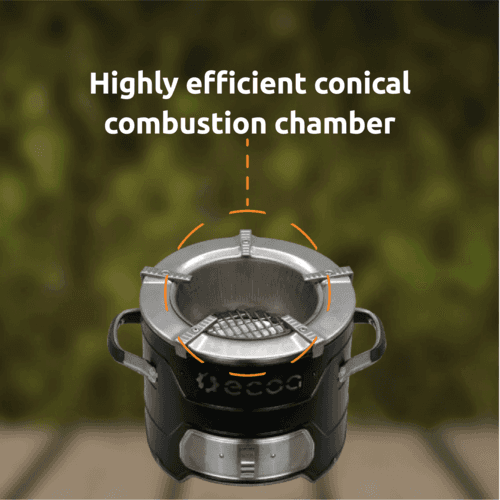 Highly efficient conical combustion chamber