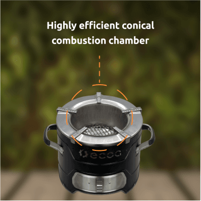 Highly efficient conical combustion chamber