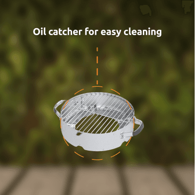 Oil catcher for easy cleaning